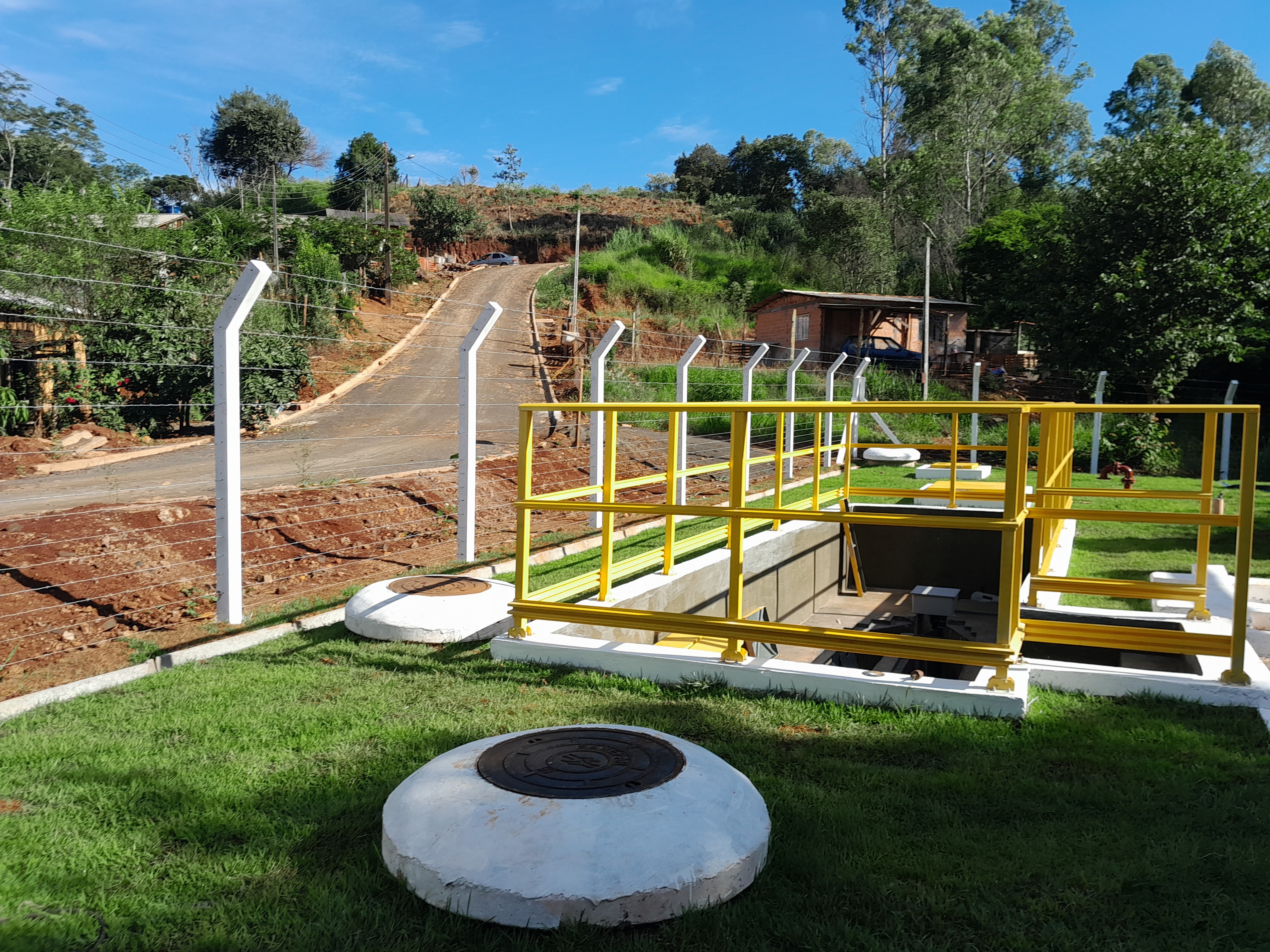 Obra de ampliação da Estação de Tratamento de Esgoto de Iretama