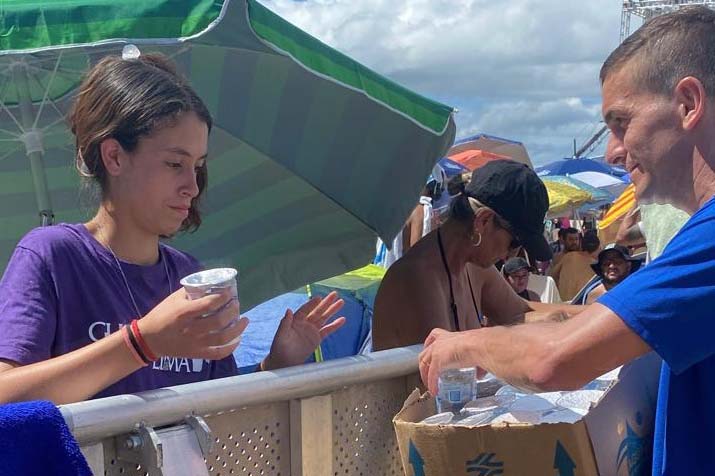 trabalhadores da sanepar no verão maior  