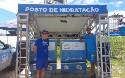 distribuição de água em show