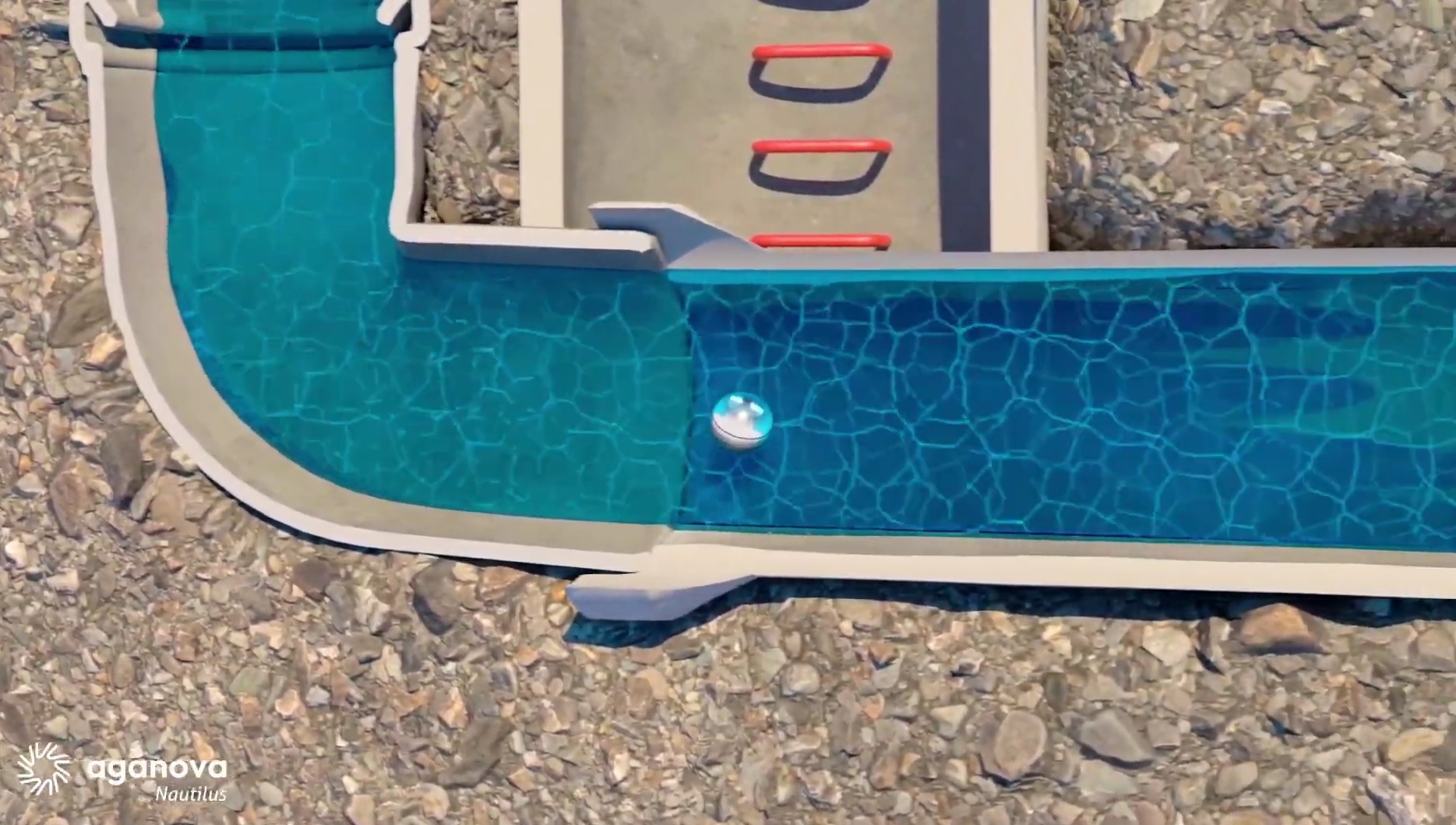 Ilustração mostra sensor percorrendo rede de distribuição de água