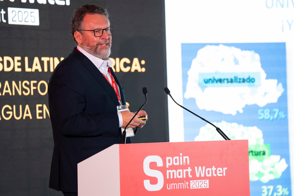 Diretor-presidente da Sanepar, Wilson Bley Lipski, no Spain Smart Water Summit 2025