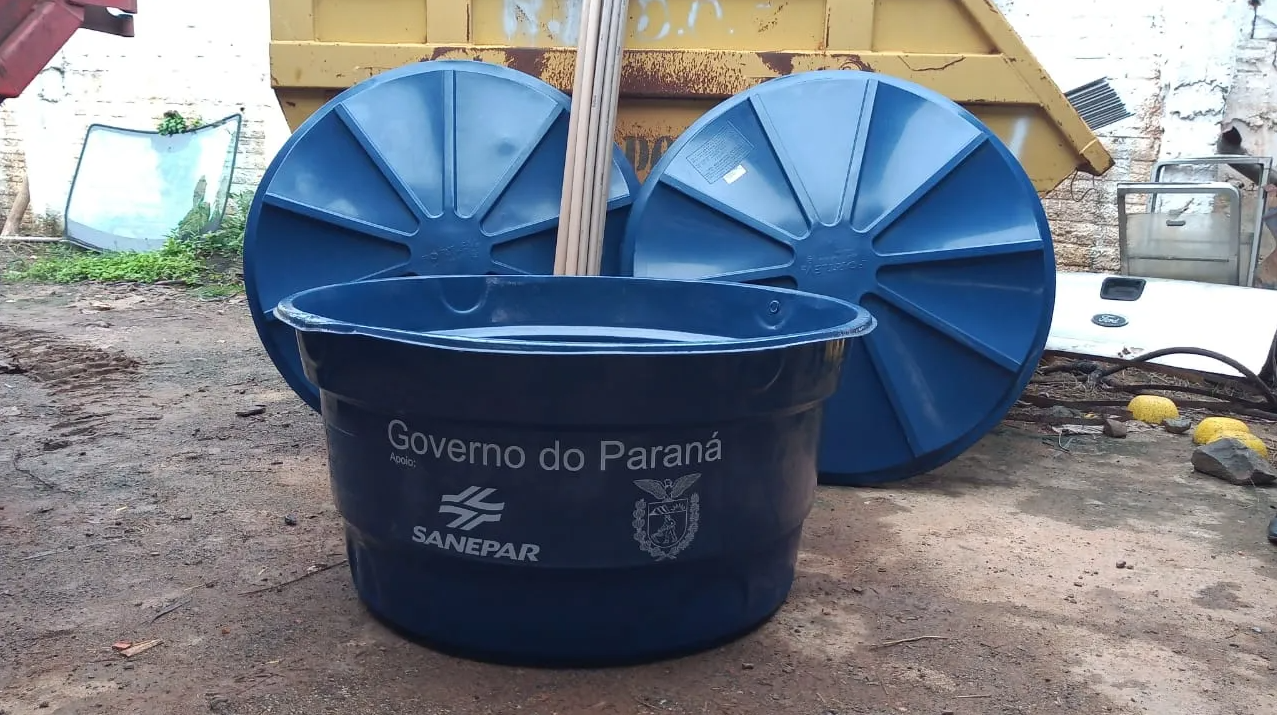 Caixa d'água entregue pelo programa