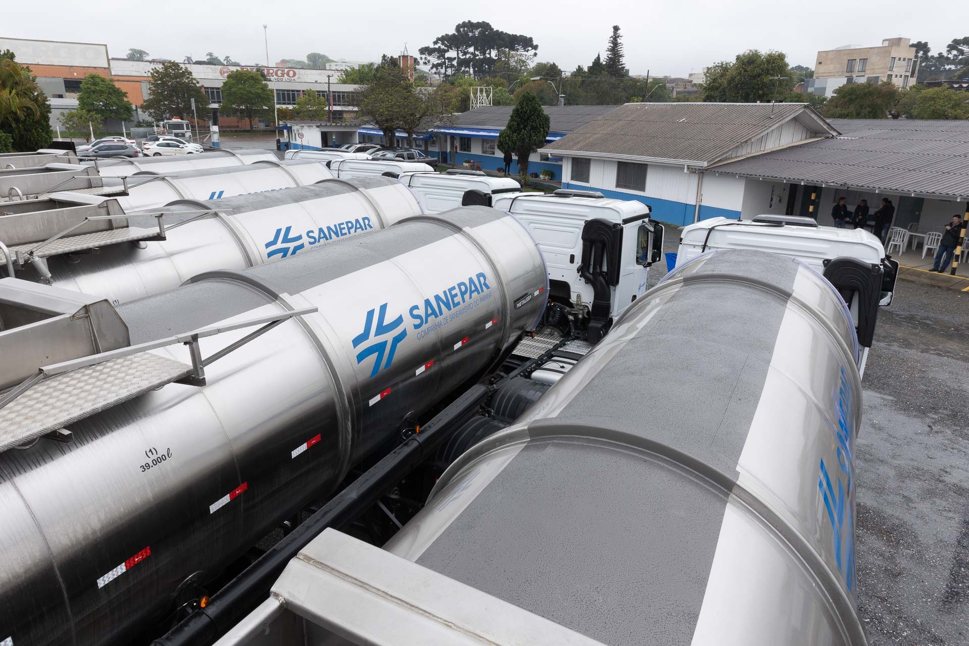 Nova frota de caminhões-pipa da Sanepar