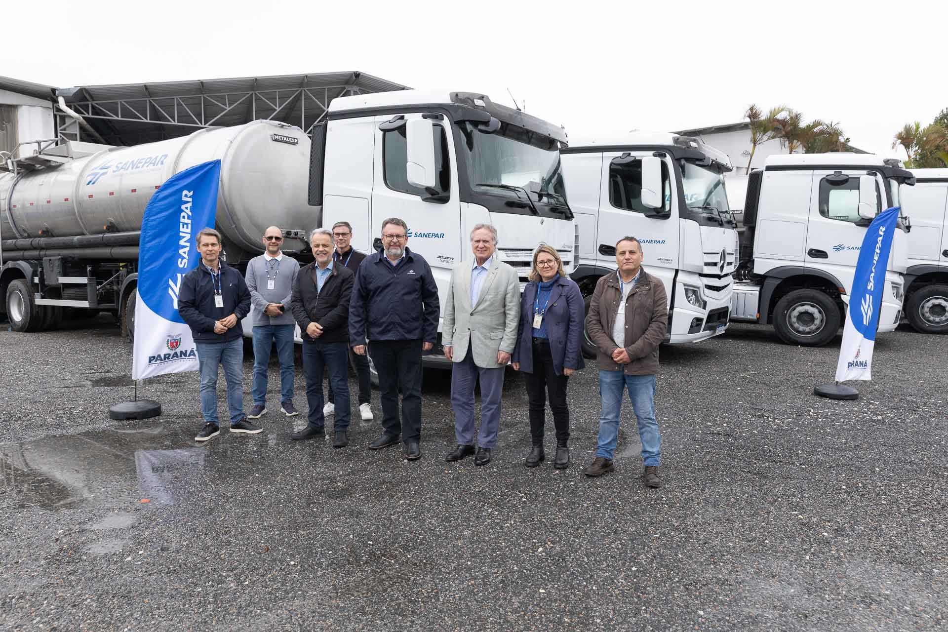 Nova frota de caminhões-pipa da Sanepar