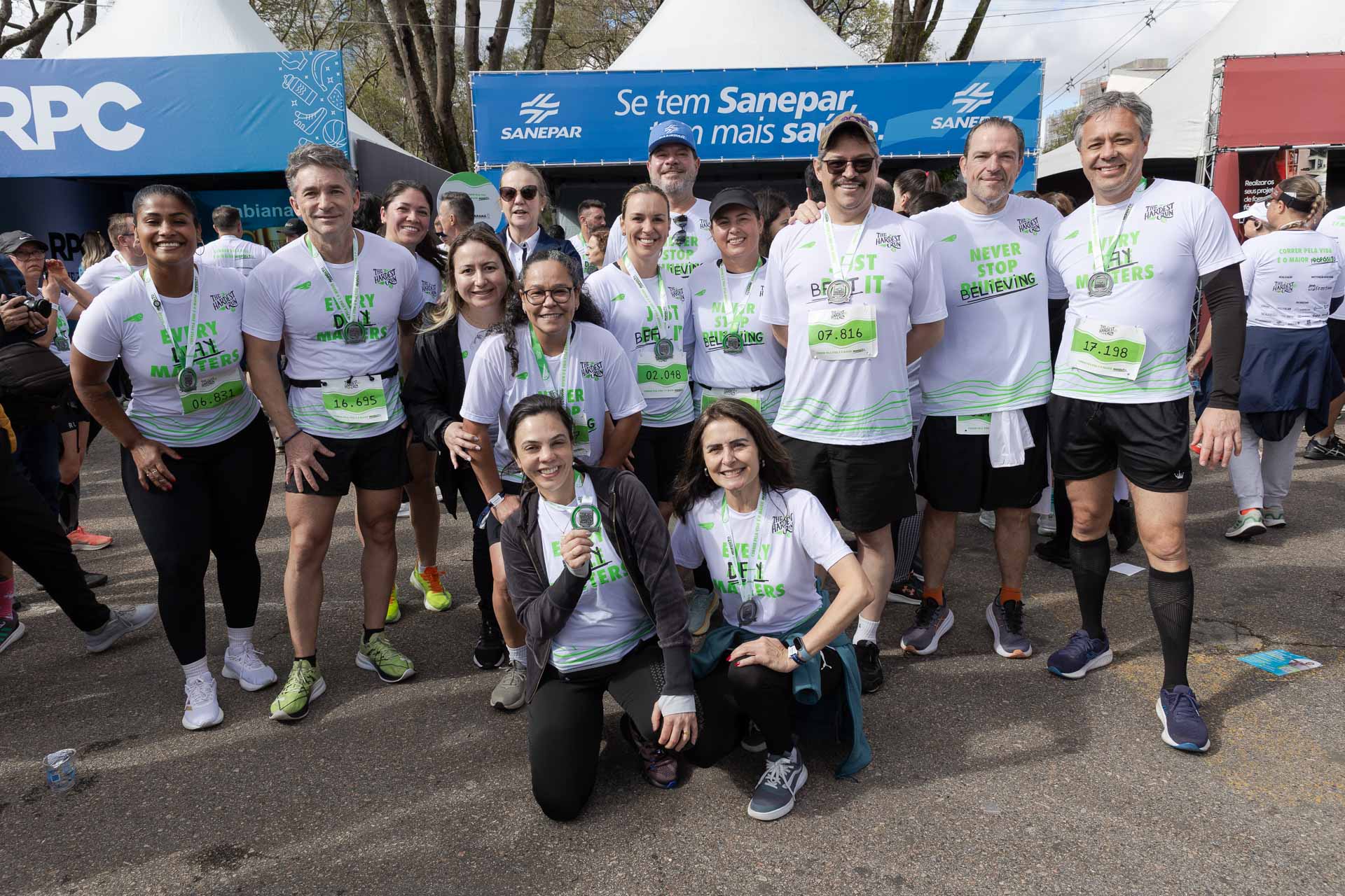 Empregados participam da corrida