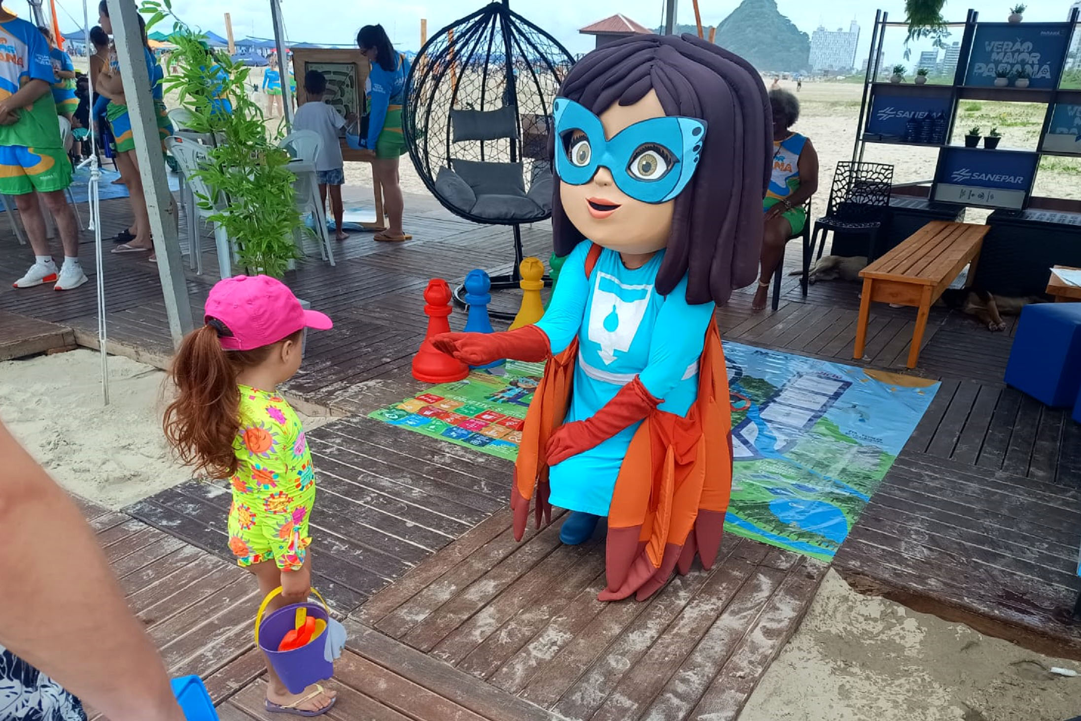 Estandes do projeto Estação Sanepar de educação ambiental