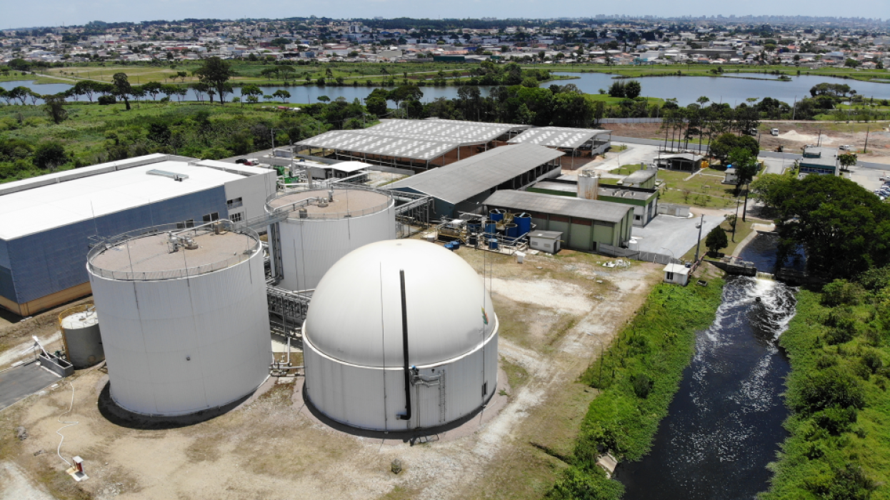 Usina Sanepar de Bioenergia imagem aérea