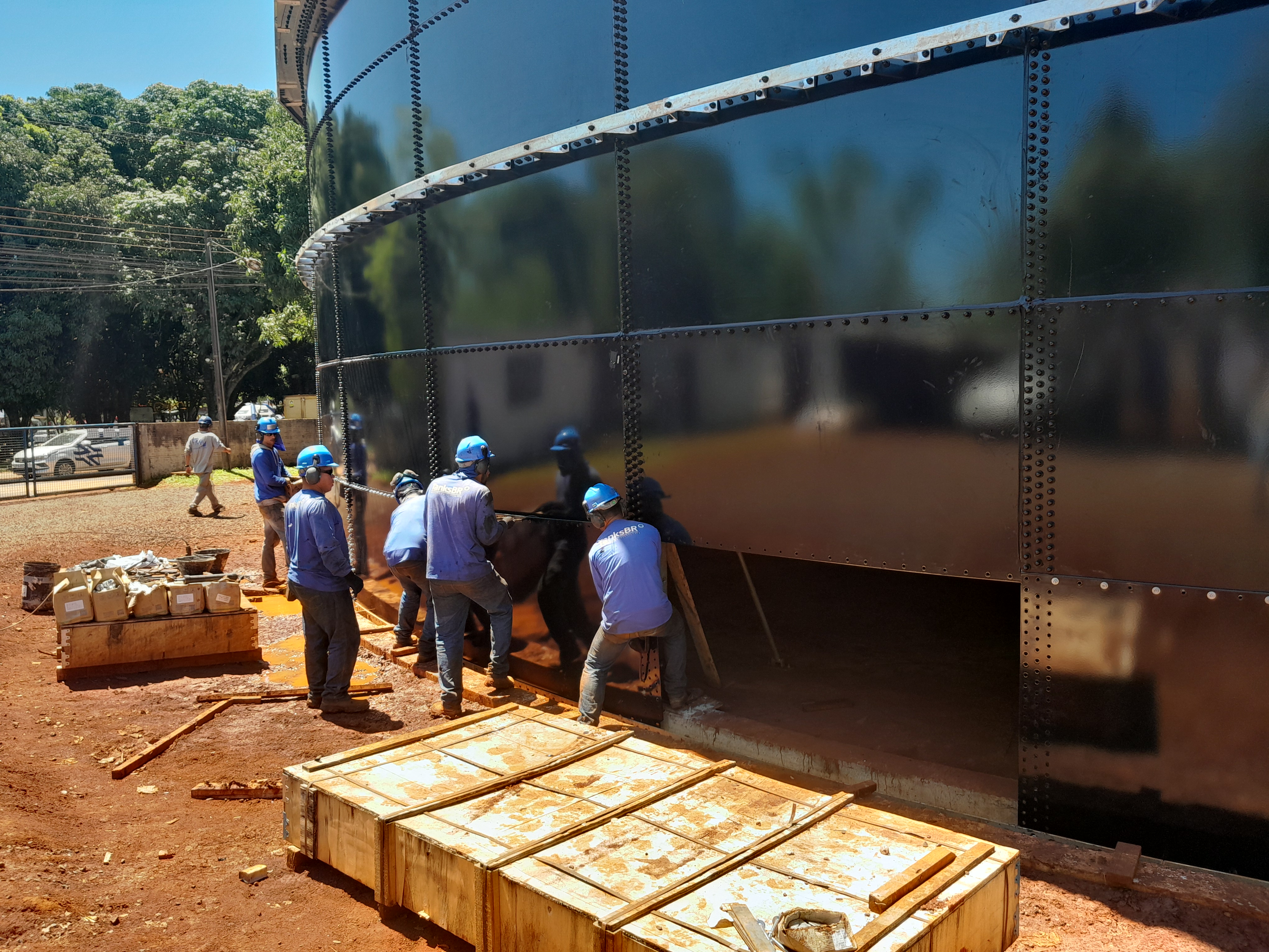 obras novo reservatório de água Vila A  - Foz do Iguaçu 