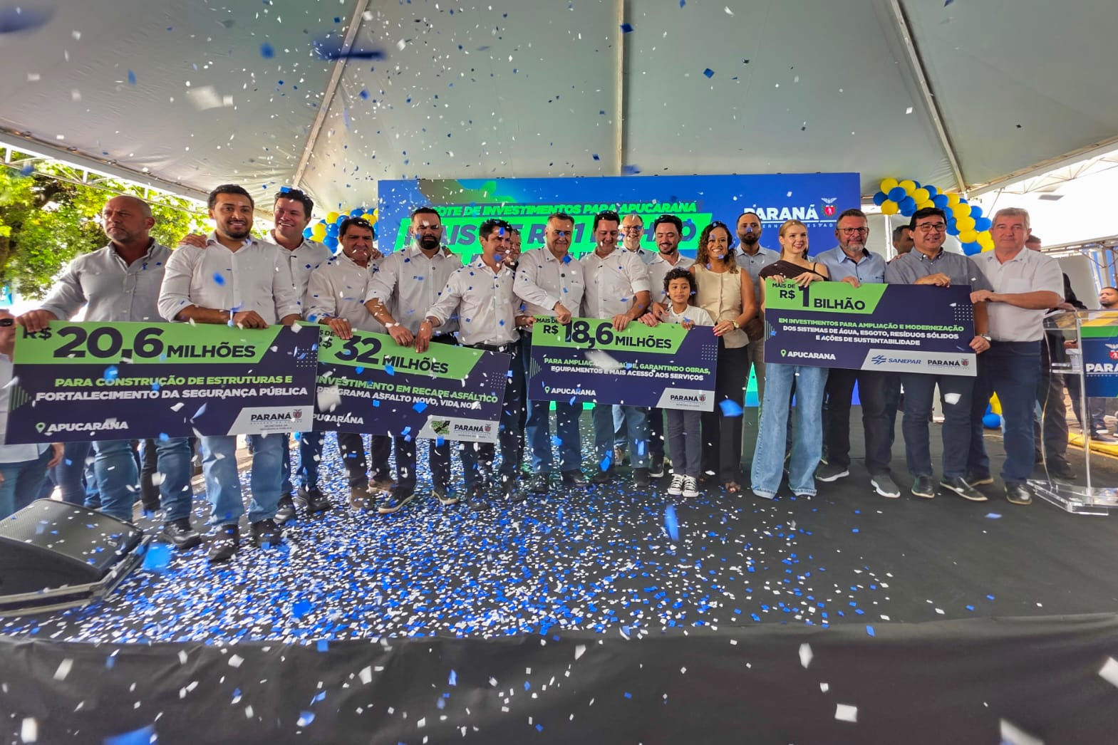 evento com governador e outras autoridades em apucarana