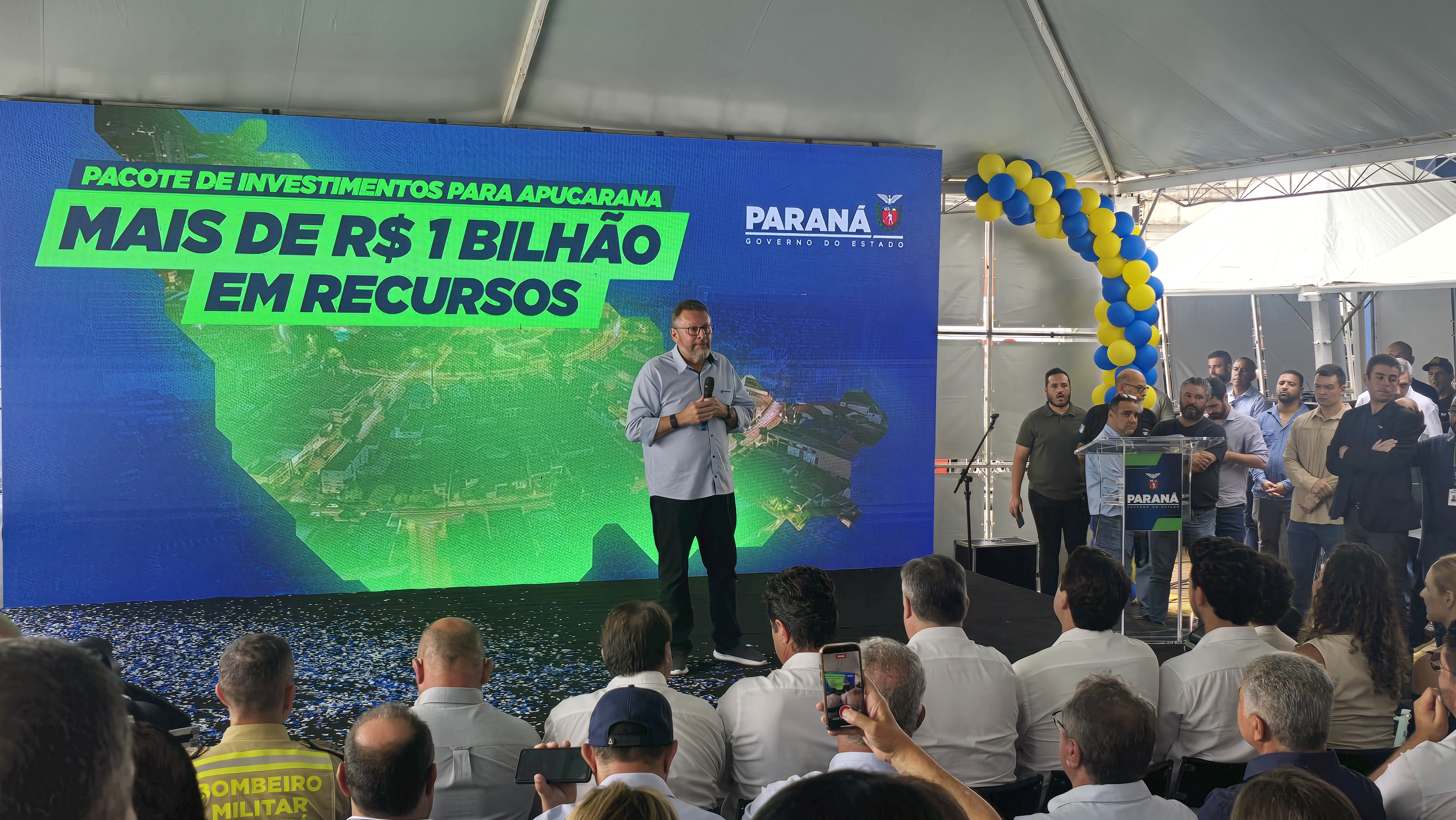 evento com governador e outras autoridades em apucarana - nesta foto wilson bley