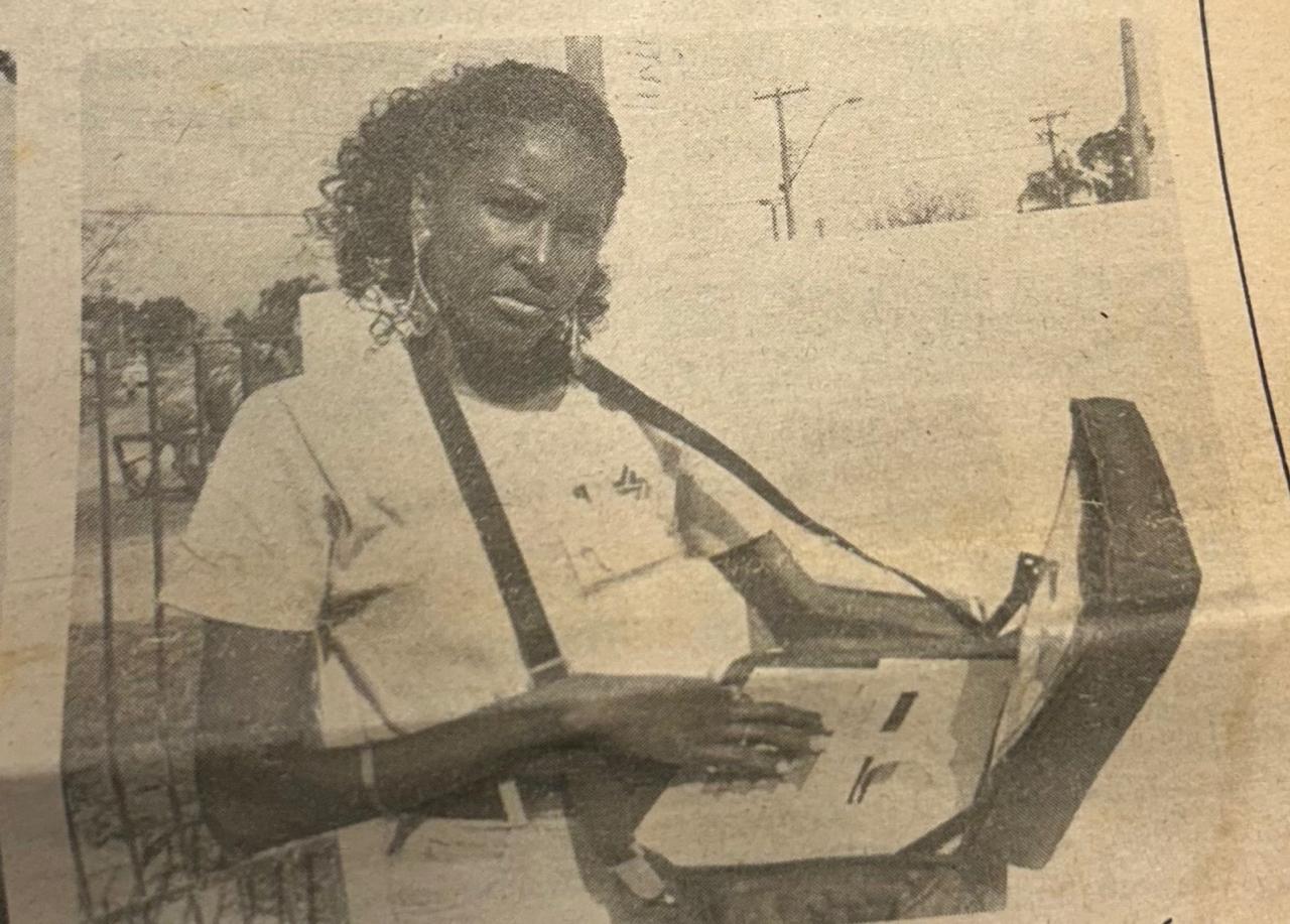 Jandira Tomaz da Silva na época que atuava como leiturista 