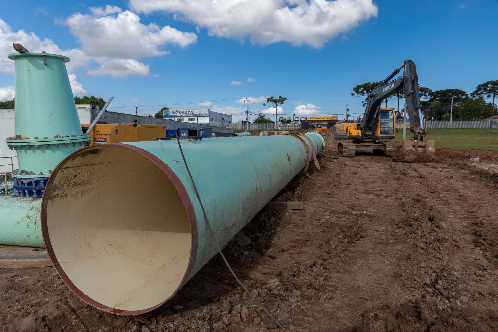 Obras no reservatório do Tatuquara