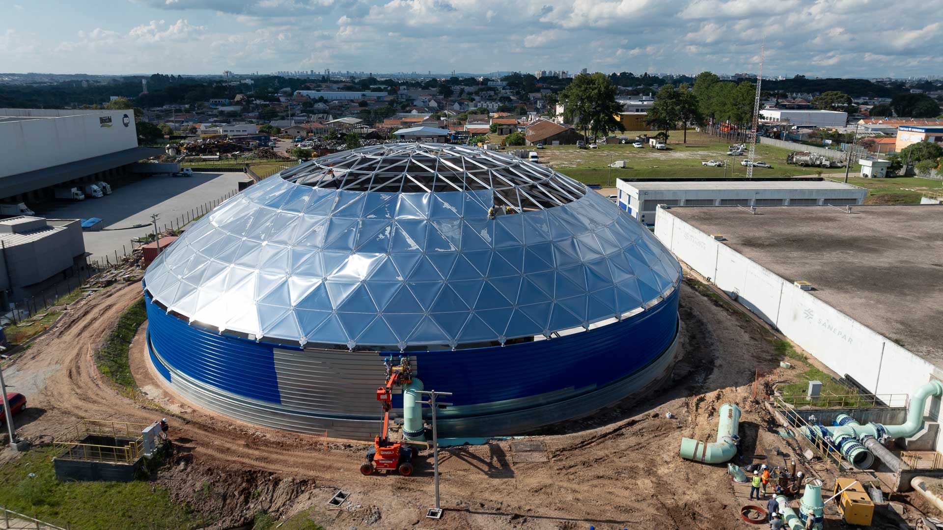 Obras no reservatório do Tatuquara
