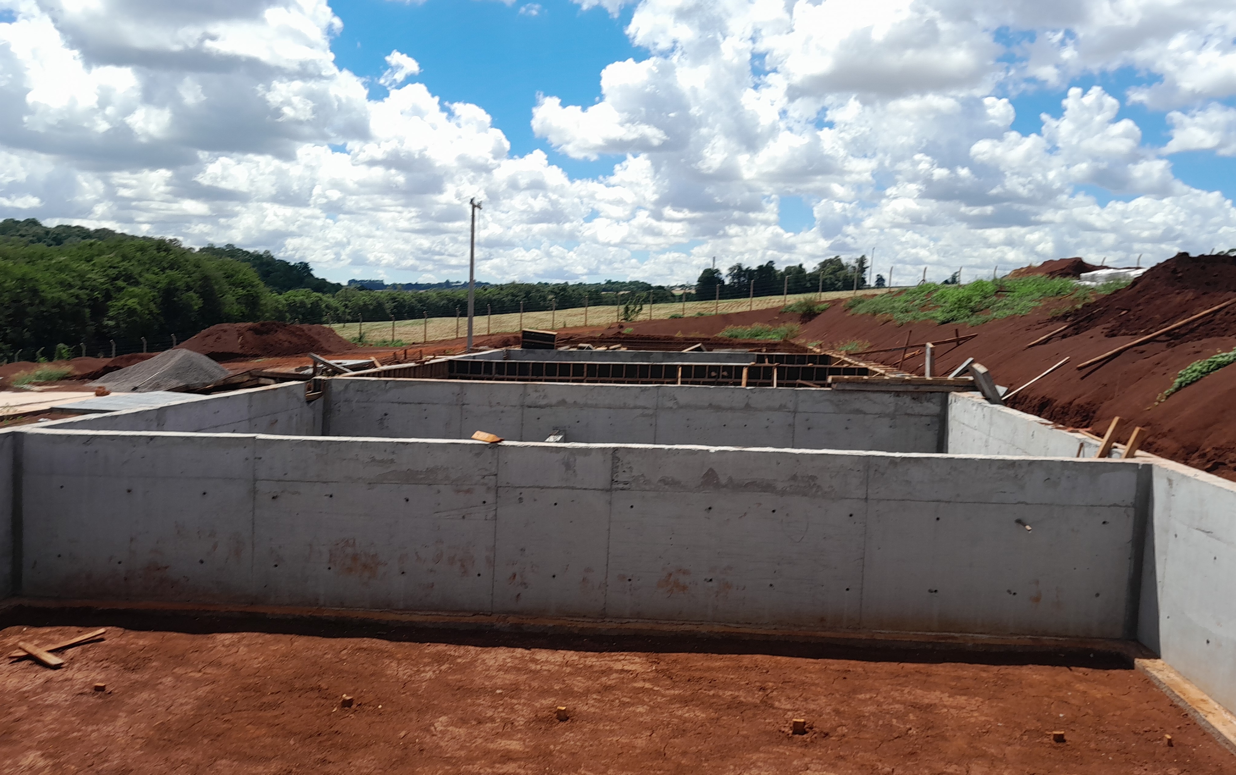 Obra da ETE Juranda em andamento