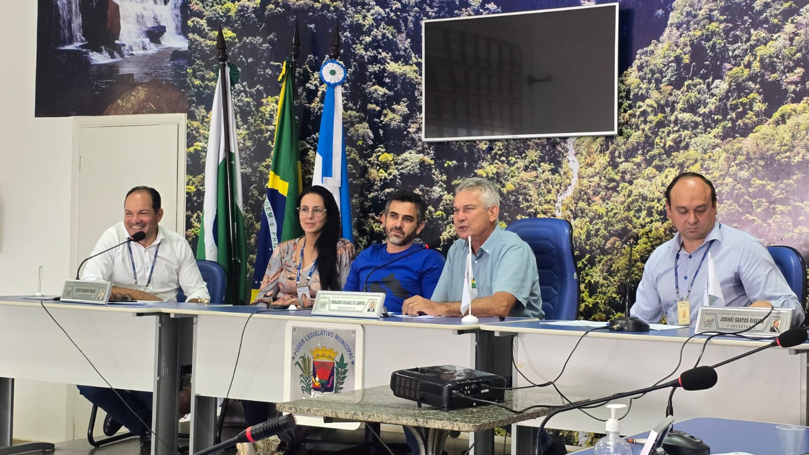 Assinatura obra esgoto faxinal