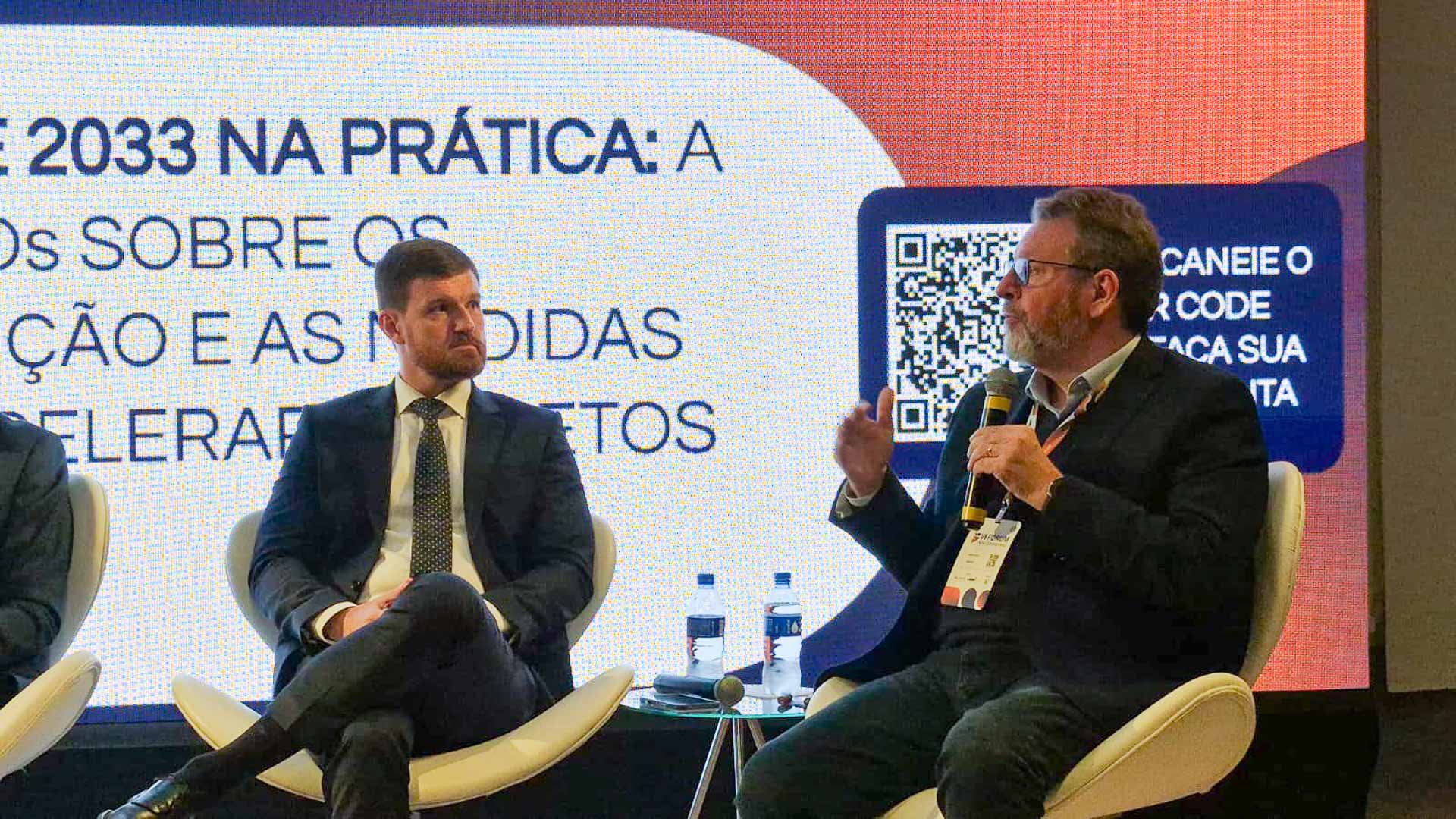 Wilson Bley, diretor-presidente da Sanepar, participa de painel "Universalização até 2033 na prática", durante a 7ª edição do Fórum Novo Saneamento