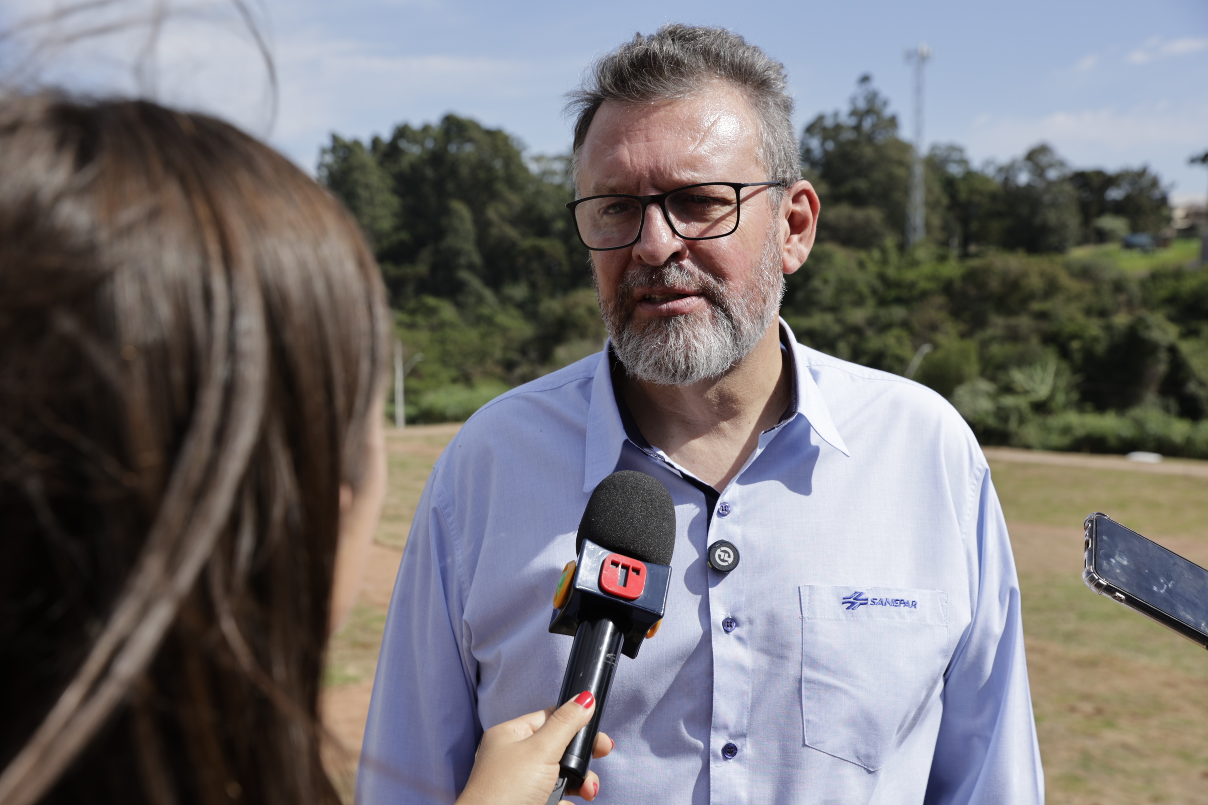 Imagem da entrevista do diretor-presidente da Sanepar Wilson Bley
