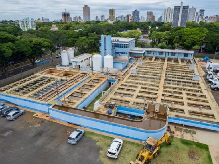 Vista panorâmica da Estação de tratamento de água de Maringá