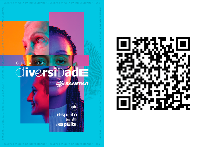 Capa do Guia da Diversidade e qrcode
