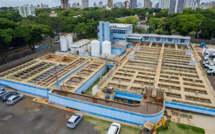 Vista panorâmica da Estação de tratamento de água de Maringá