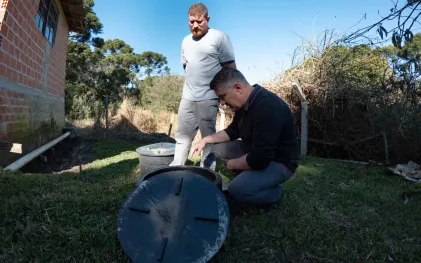 Teste com biodigestores individuais em Piraquara