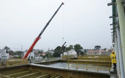 ETA Iguaçu foi destelhada pelas fortes tempestades da madrugada de 22 de setembro. 
