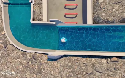 Ilustração mostra sensor percorrendo rede de distribuição de água