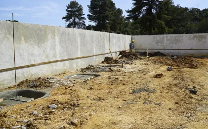 Obras do futuro reservatório no Brascal