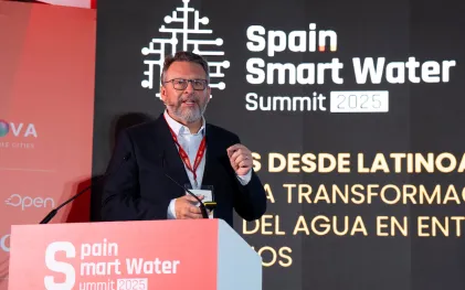 Diretor-presidente da Sanepar, Wilson Bley Lipski, no Spain Smart Water Summit 2025