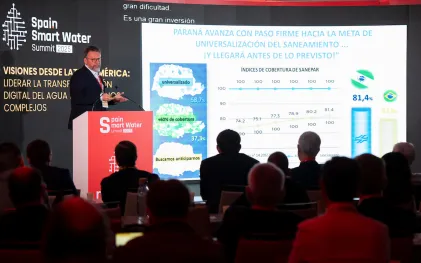 Diretor-presidente da Sanepar, Wilson Bley Lipski, no Spain Smart Water Summit 2025