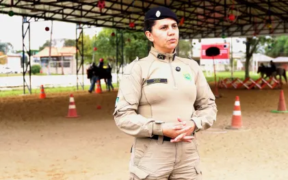 Imagem da capitã Gisele Lopes, coordenadora do projeto