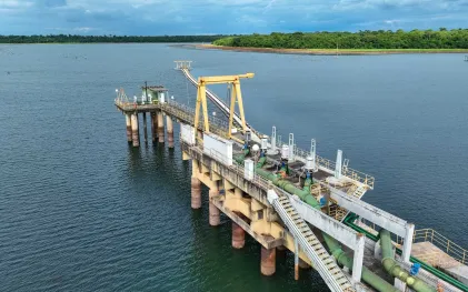 Captação de agua no Lago de Itaipu em Foz do Iguaçu