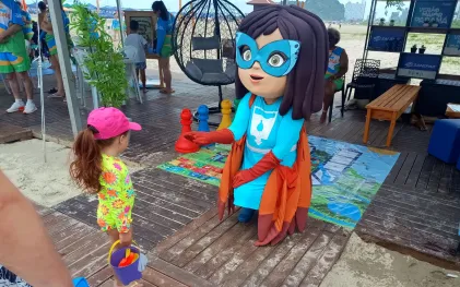 Estandes do projeto Estação Sanepar de educação ambiental