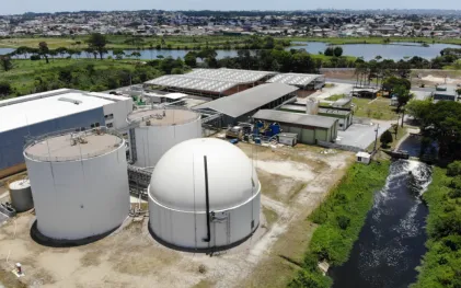 Usina Sanepar de Bioenergia imagem aérea