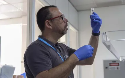 Laboratório de análises da Sanepar