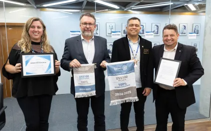 Homenagens e Comenda do Rotary para a Sanepar: gratidão pelo apoio a ações humanitárias e de conservação ambiental (Foto: André Thiago Aguiar/Sanepar)