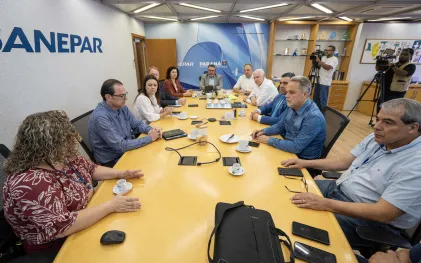 Reunião de alinhamento das ações com diretores na Sanepar