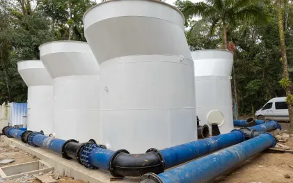 Novo sistema contribui para otimizar a produção de água no Litoral. Crédito: André Thiago / Sanepar