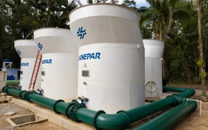 Obra teve investimento de R$ 6,1 milhões e aumentou a eficiência da Estação de Tratamento de Água de Matinhos