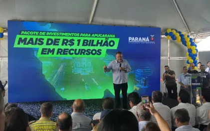 evento com governador e outras autoridades em apucarana - nesta foto wilson bley