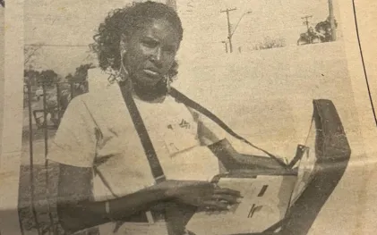 Jandira Tomaz da Silva na época que atuava como leiturista 