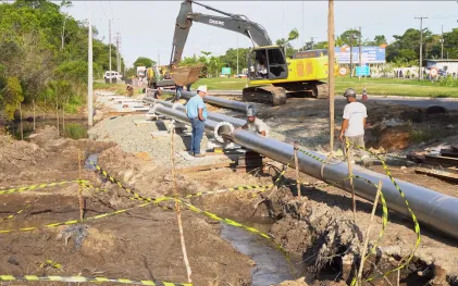 Sanepar faz obra em adutoras de Guaratuba de olho no Carnaval