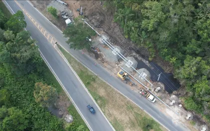 Sanepar faz obra em adutoras de Guaratuba de olho no Carnaval