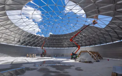 Obras no reservatório do Tatuquara