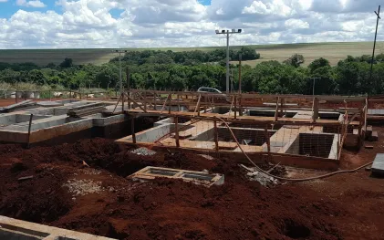 obra da ETE Juranda em andamento 