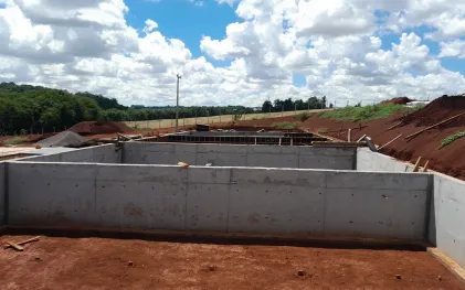 Obra da ETE Juranda em andamento