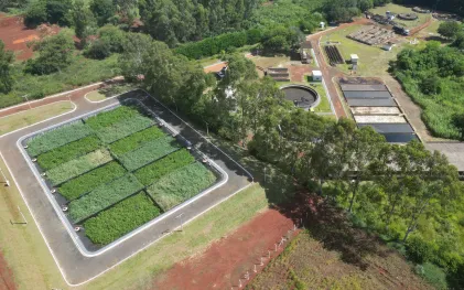 estação de tratamento de esgoto com tecnologia para tratar esgoto com zona de raiz