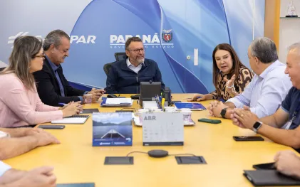 Reunião da presidência da Sanepar com representantes do Consórcio Intermunicipal para Conservação da Biodiversidade das Bacias do Rio Xambre e Piquiri (CIBAX) 