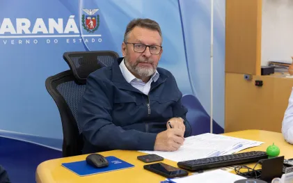 Reunião entre a presidência da Sanepar e prefeito de São João do Ivaí