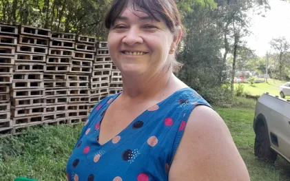 Moradora de comunidade rural de Ouro Verde do Oeste 